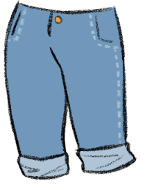 long blue pants